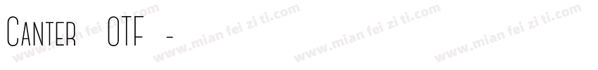 Canter (OTF)字体转换